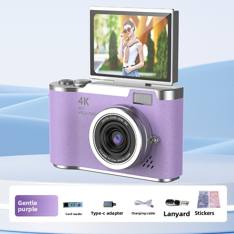 Digital Camera 4K Resolution: Delivers ultra-high definition imaging for crisp