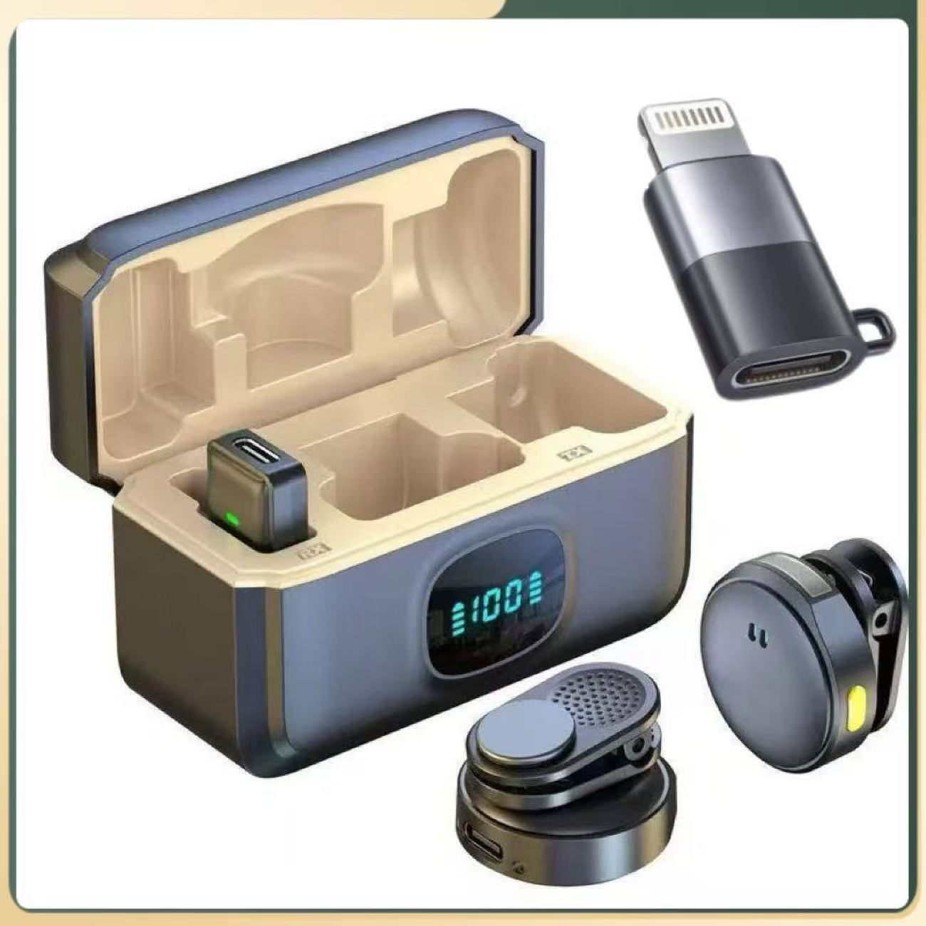 Clip-on 2-in-1 Wireless Live Streaming Microphone