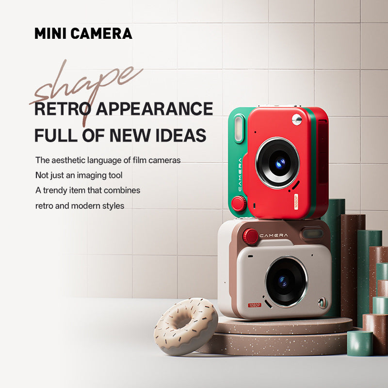 Digital Camera Retro Design: Vintage-inspired aesthetics with modern functionality.