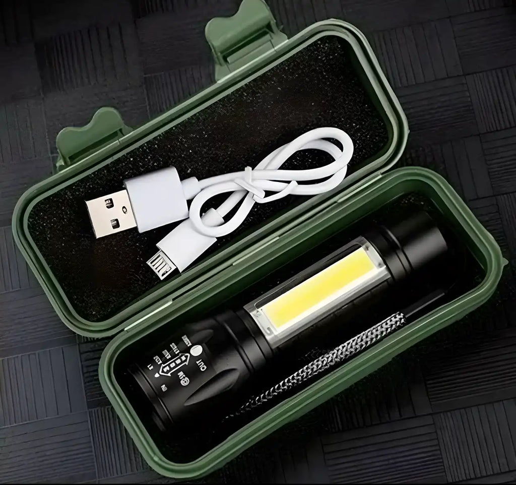 Pocket Size Mini Portable Xpe + Cob Led Tactical Flashlight
