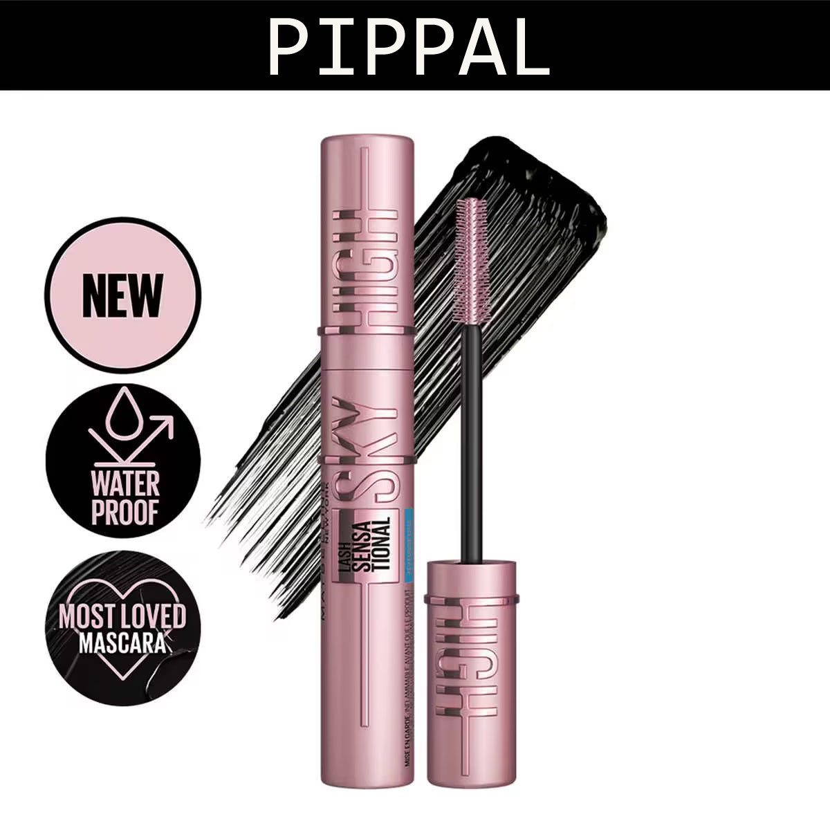 Pippal Sky High Mascara Ultra Volume Up Volumizing Mascara for Bold And Dramatic Lashes Long Lasting Waterproof 10Gm (Pack of 1)