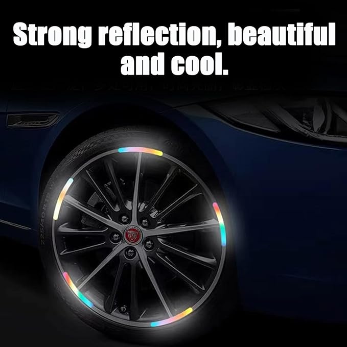 Reflective Car Wheel Decorative Stripe Stickers, Night Safety Warning Car Stickers