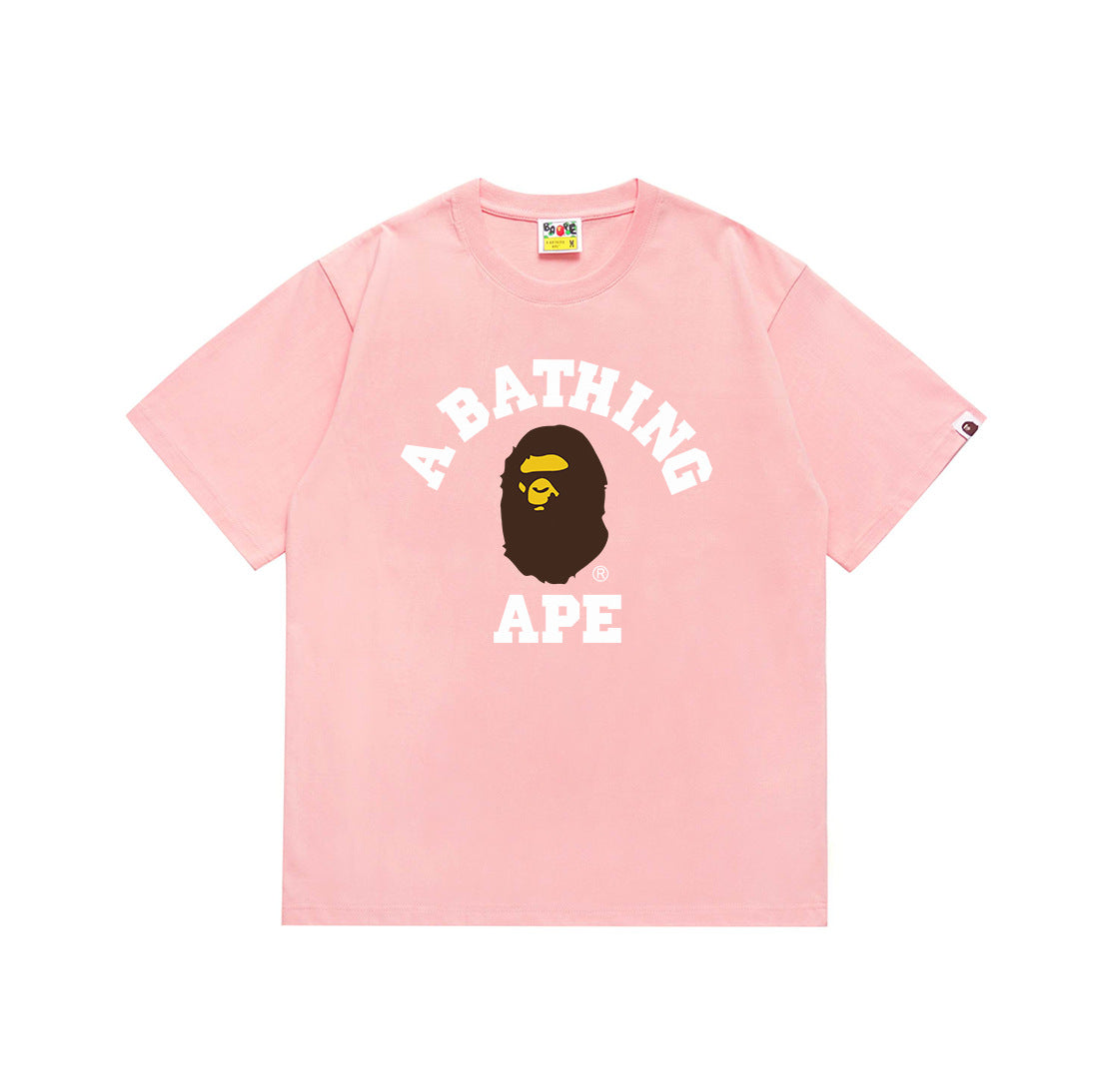 Printed Cotton T-shirt with Ape Head Design