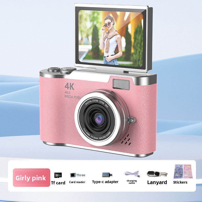 Digital Camera 4K Resolution: Delivers ultra-high definition imaging for crisp