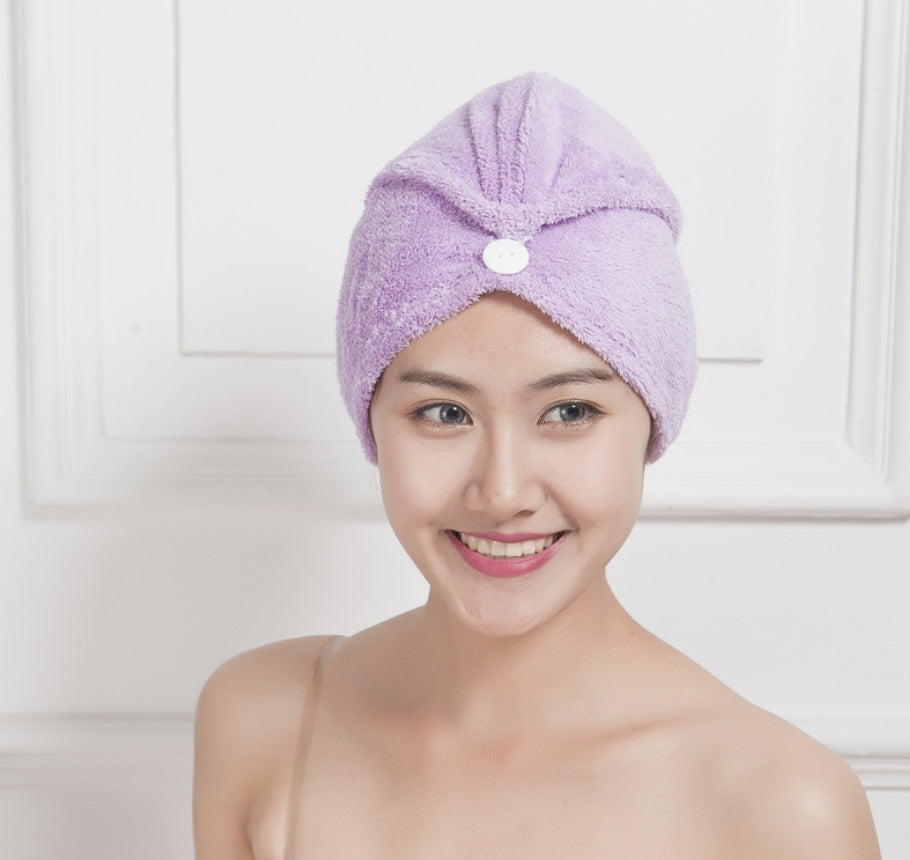Korean version of coral fleece dry hair cap dry hair towel
