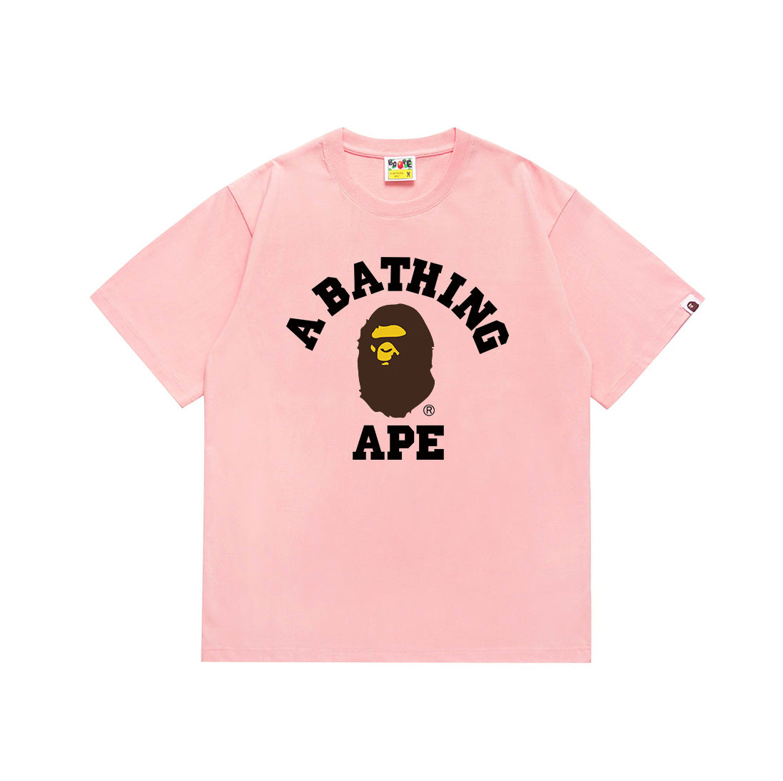 Printed Cotton T-shirt with Ape Head Design