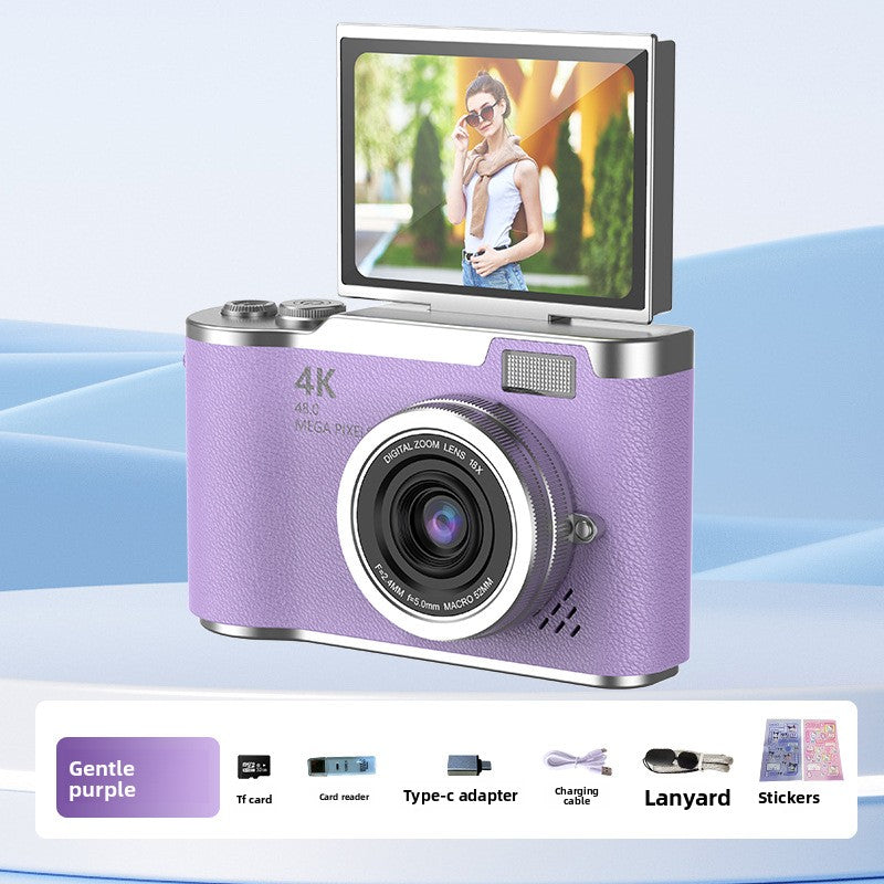 Digital Camera 4K Resolution: Delivers ultra-high definition imaging for crisp