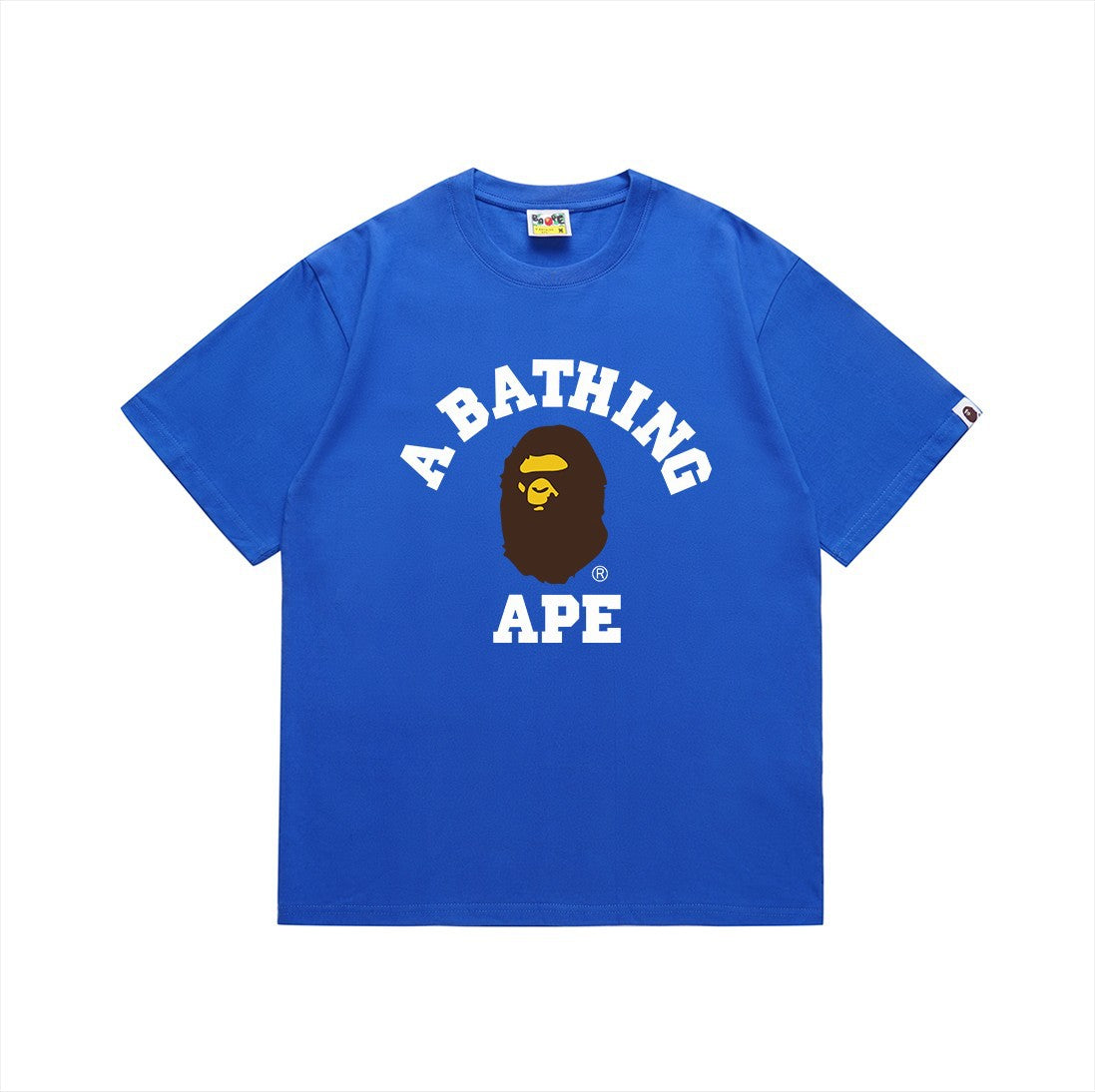 Printed Cotton T-shirt with Ape Head Design