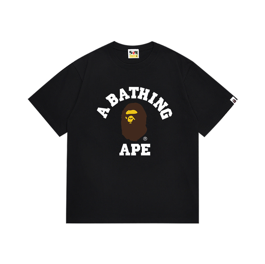 Printed Cotton T-shirt with Ape Head Design