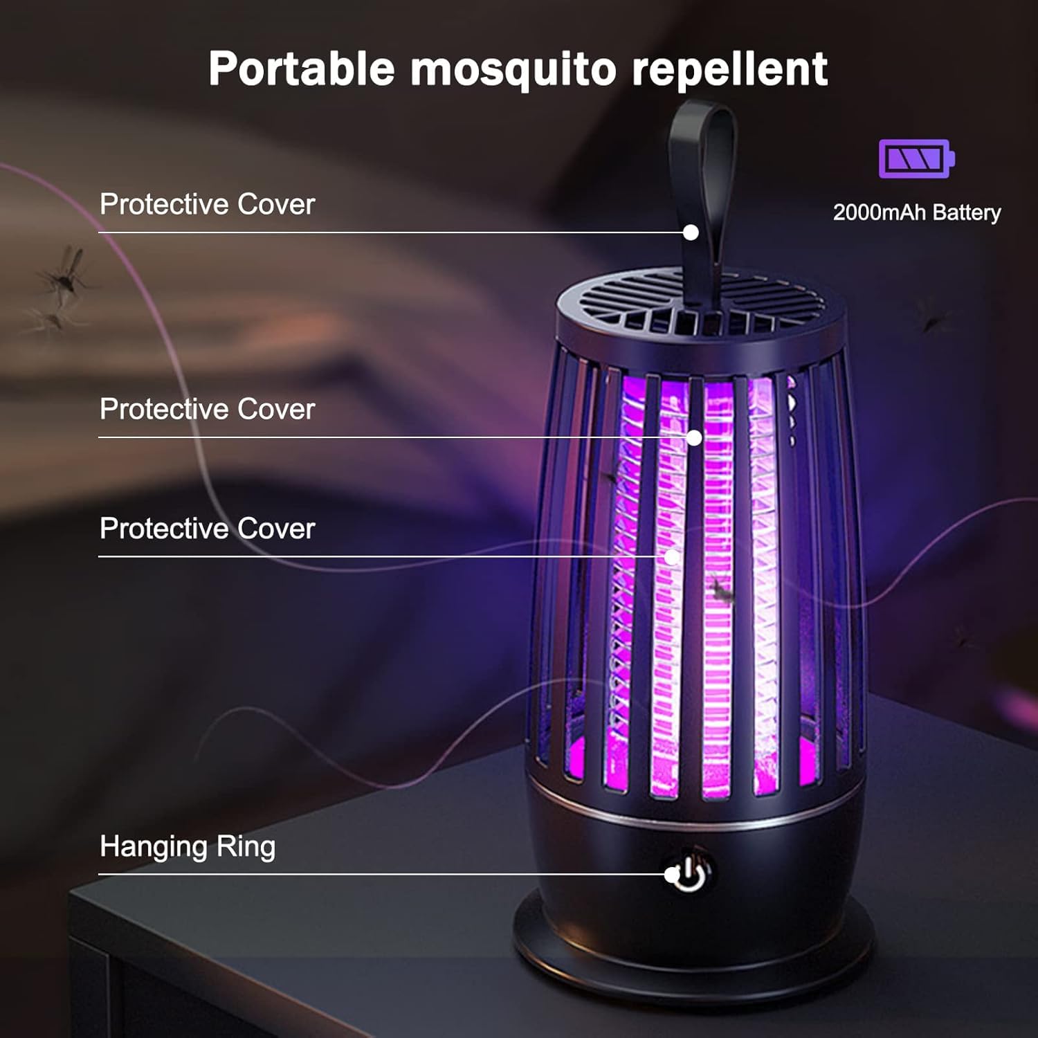 Eco Friendly Electronic LED Mosquito Killer Machine Trap Lamp, Theory Screen Protector Mosquito Killer lamp for House ome, USB Powered Electronic (Bug Zapper Electric Mosquito Lamp)