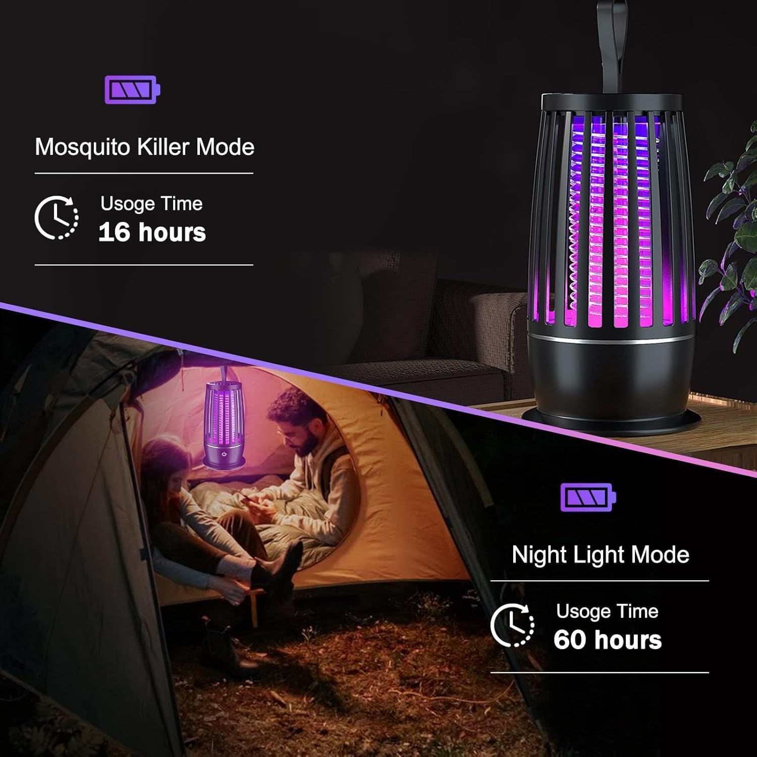 Eco Friendly Electronic LED Mosquito Killer Machine Trap Lamp, Theory Screen Protector Mosquito Killer lamp for House ome, USB Powered Electronic (Bug Zapper Electric Mosquito Lamp)