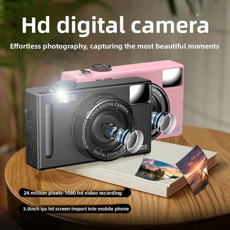 Digital Camera High-Definition Imaging: 3.0-inch large screen with 48-megapixel resolution for clear photos and videos.