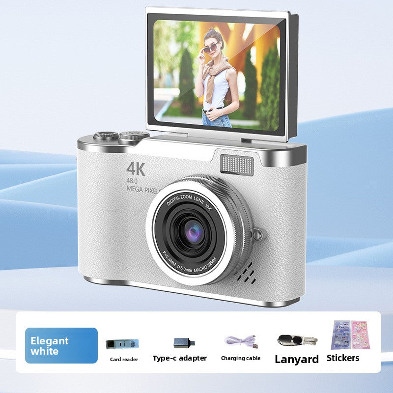 Digital Camera 4K Resolution: Delivers ultra-high definition imaging for crisp