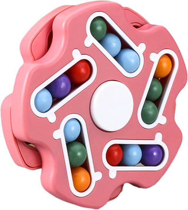 Fidget Toy Rotating Magic Bean Cube Spinner, Educational Learning Toy