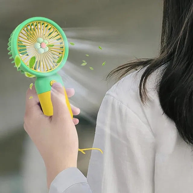 Portable Handheld Fan - Ultra Quiet Little Flower Handheld Fan | Battery Operated Fan, Handheld Fan for Outdoor Travel Commute