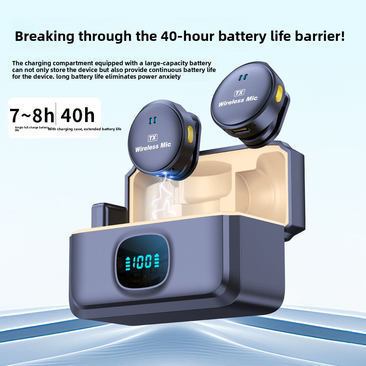 Clip-on 2-in-1 Wireless Live Streaming Microphone