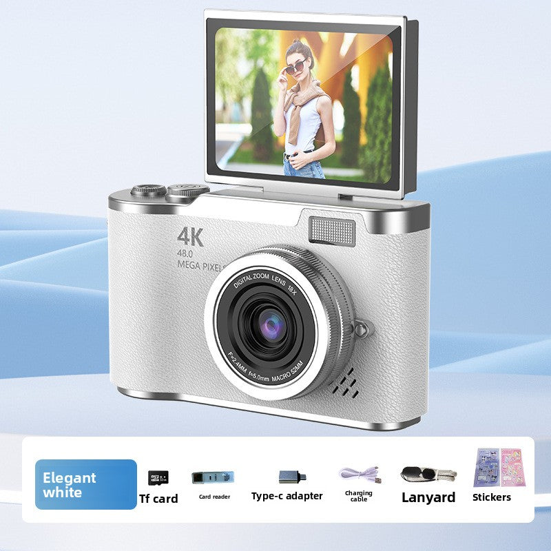 Digital Camera 4K Resolution: Delivers ultra-high definition imaging for crisp