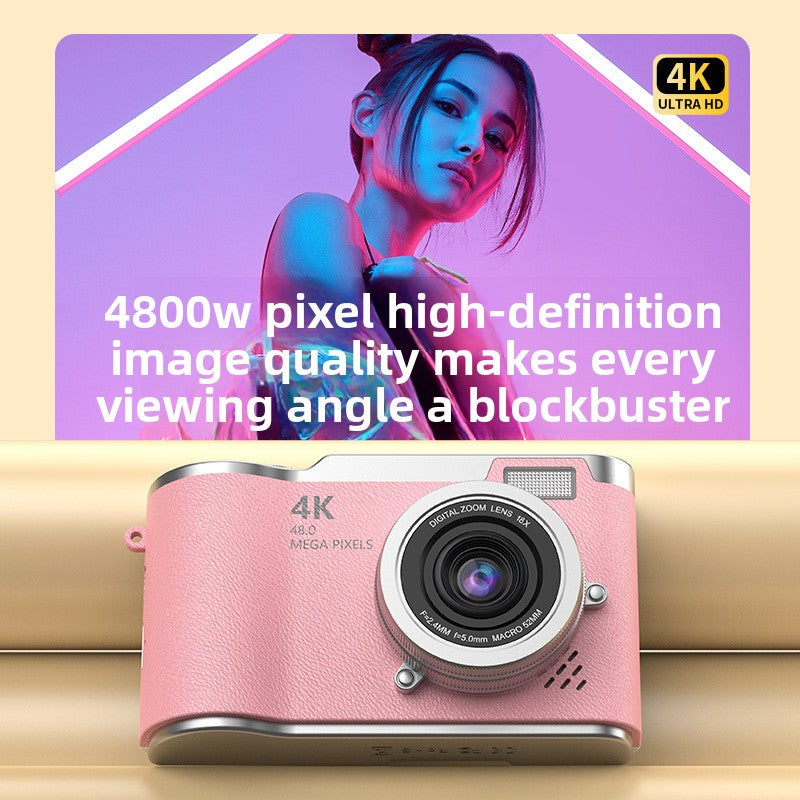 Digital Camera 4K Resolution: Delivers ultra-high definition imaging for crisp